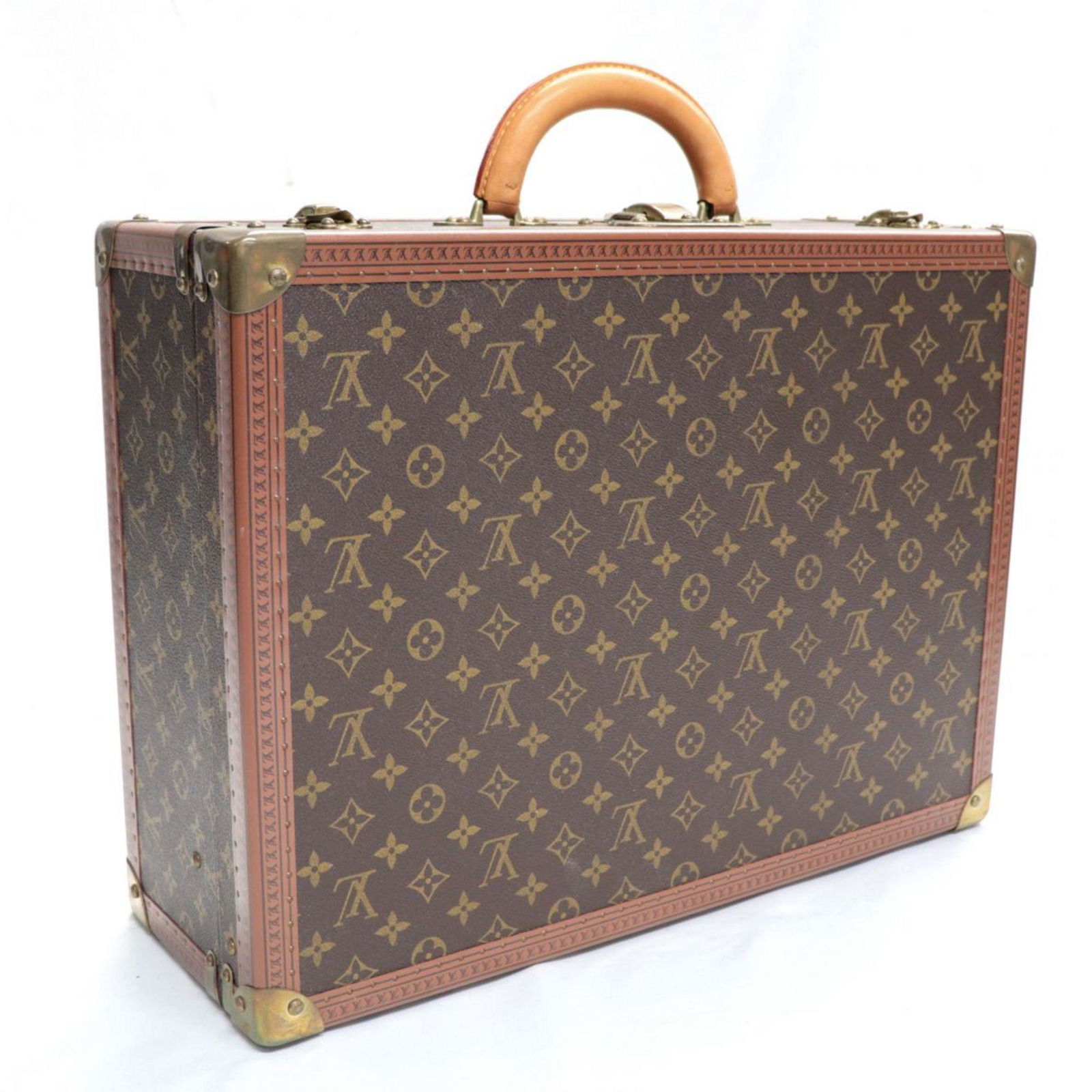 Louis Vuitton Cotoville 50 Monogram Trunk Brown Hard Case Attache Bag Gold Hardware LOUIS VUITTON: Louis Vuitton Cotoville 50 Monogram Trunk Brown Hard Case Attache Bag Gold Hardware LOUIS VUITTON Brand: Louis Vuitton Line: Monogram Type: Attache case Material: Monogram Leather Monogram: Leather: C