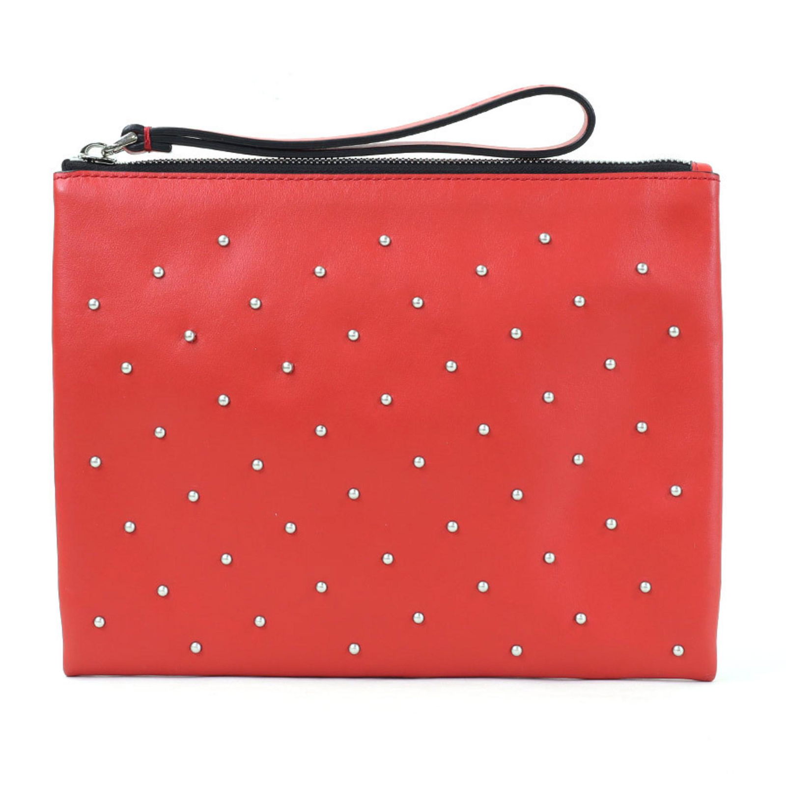 Marni MARNI clutch bag red x silver unisex: Marni MARNI clutch bag red x silver unisex Brand: Marni Country of Origin: Italy Type: Clutch bag Color: Red color Closure: Zipper Inner Pocket: Card holder4 Card holder: 4 Gender: Men Women Size (HxW