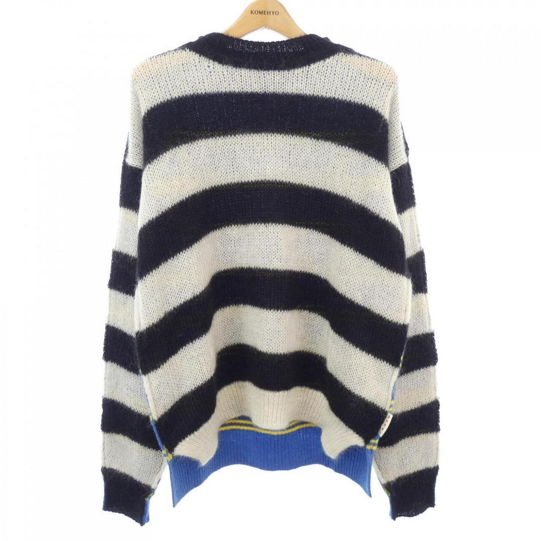 Marni MARNI Knitwear: Marni MARNI Knitwear Style: KNIT WEAR Color: Black White Blue Border Gender: Mens" Size: 48 Size Type: Regular Type: KNIT WEAR B: Reasonable Wear and Tear The BIDHAUS Guarantee: All items in this auct
