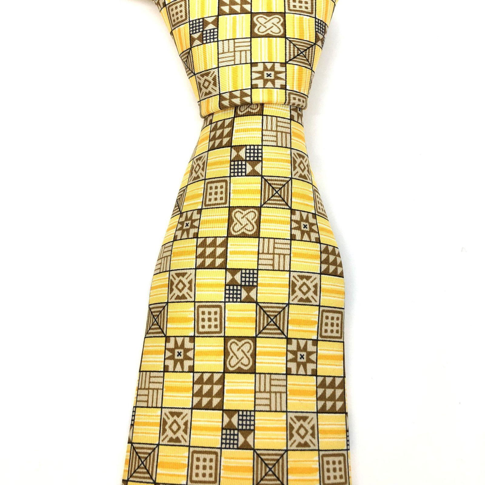 HERMES Hermes Necktie Regular Tie 7321TA Yellow Brown Multicolor Plaid Pattern Made in France Silk: HERMES Hermes Necktie Regular Tie 7321TA Yellow Brown Multicolor Plaid Pattern Made in France Silk Business Wedding Men's ITNBL1DXE8RK RLV1387M Brand: Hermes Country of Origin: France Type: Cravat Sty