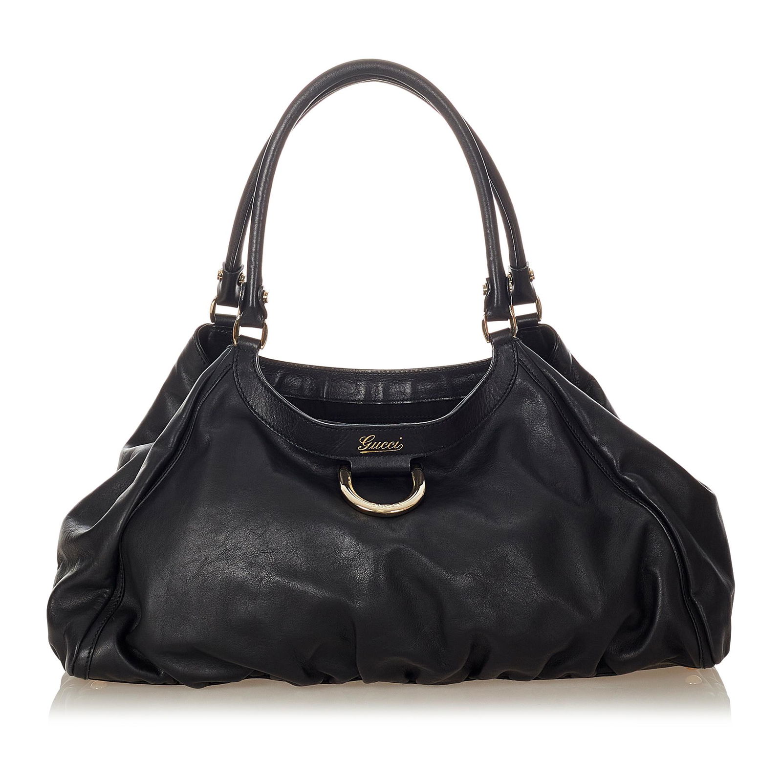 Gucci Abbey D-ring Shoulder Bag: Gucci Abbey D-ring Shoulder Bag The Abbey shoulder bag features a leather body a rolled leather handle a top zip closure and an interior zip pocket. Brand: Gucci Model: Abbey D-ring Shoulder Bag Origi