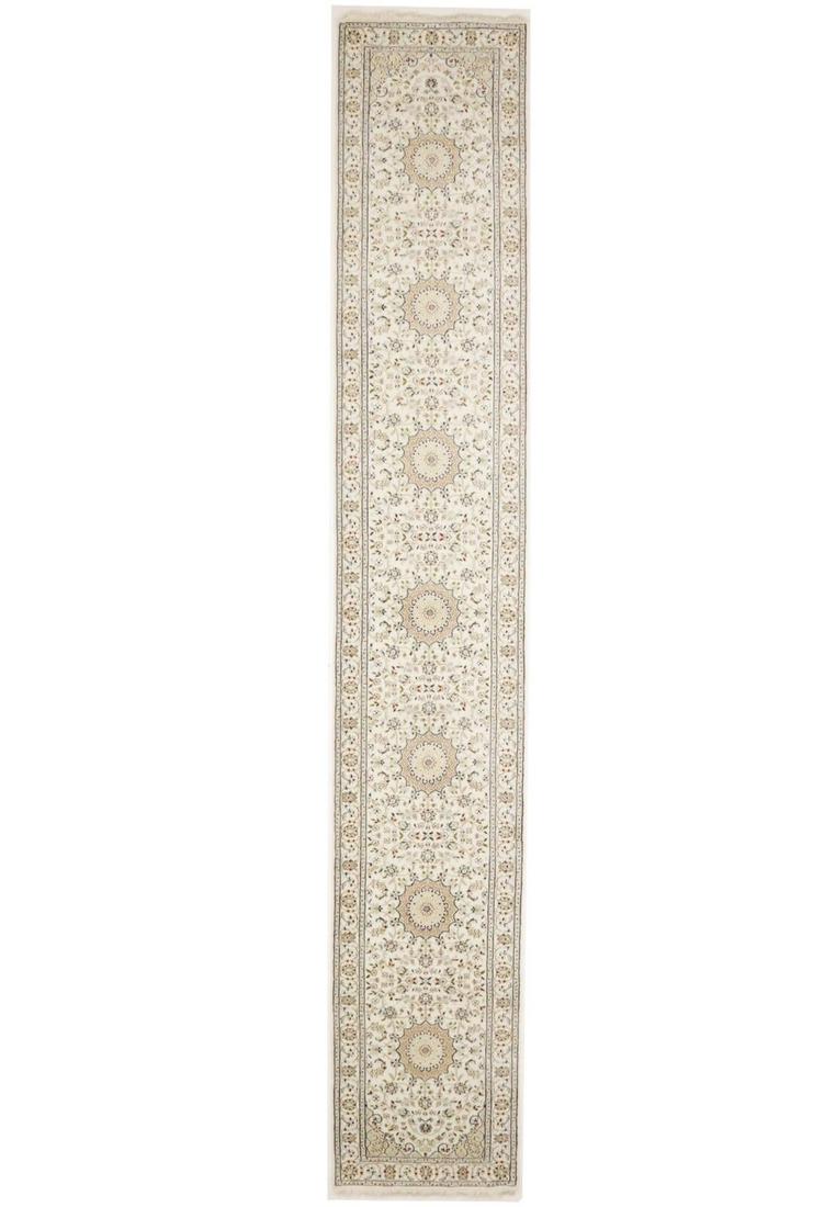 Classic Floral Medallion Nain 3X16 Oversized Oriental Runner Rug Hallway Carpet: Classic Floral Medallion Nain 3X16 Oversized Oriental Runner Rug Hallway Carpet Free continental US Shipping Type: Hallway rug Size: 2"7 x 16"2 Ft Color: Cream Production Technique: Knotted Material: 