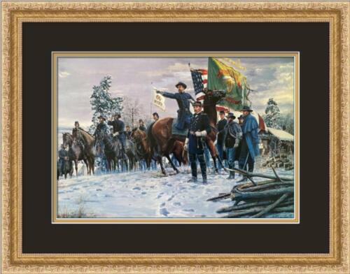 Mort Kunstler Civil War Print - The Fighting 69th Custom Gallery Framed: Mort Kunstler Civil War Print - The Fighting 69th Custom Gallery Framed Features: Framed Matted Region Of Origin: New York USA Item Width: 18 in Production Technique: Off Set Lithograph Item Length: 1