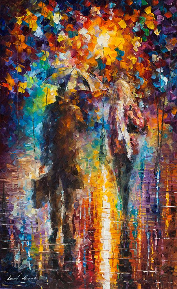 After Work - Limited Edition 1/25 by Leonid Afremov: After Work - Limited Edition 1/25 by Leonid AfremovThis is a limited edition giclee hand-painted by Leonid Afremov. This is the first giclee of a small edition of 25 paintings. The rest of the edition