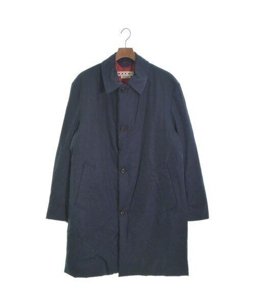 MARNI Bal Collar Coat Navy 46(Approx. M): MARNI Bal Collar Coat Navy 46(Approx. M) Style: Overcoat Color: Navy "Size (MenS): 46 (M rank)" Size Type: Regular Type: Stainless collar coat B: Reasonable Wear and Tear The BIDHAUS Guarantee: All it