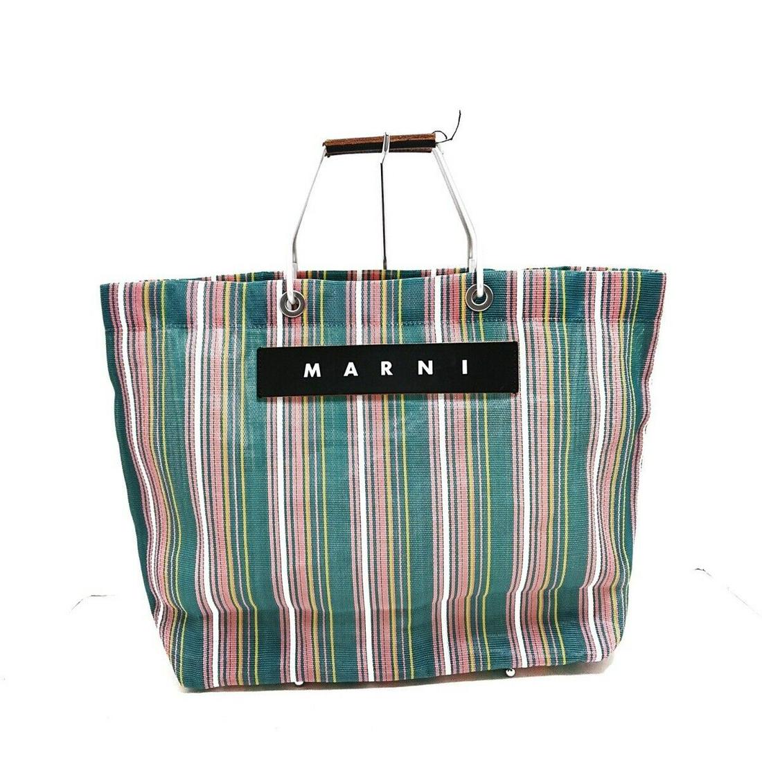 MARNI - Blue Green Pink Multi Chemical Fiber Tote Bag: MARNI - Blue Green Pink Multi Chemical Fiber Tote Bag Style: Tote Bag Exterior Color: Blue Green Pink Multi Exterior Material: Chemical Fiber Accessories: None Type: Tote Bag C: Heavily Used The BIDHA