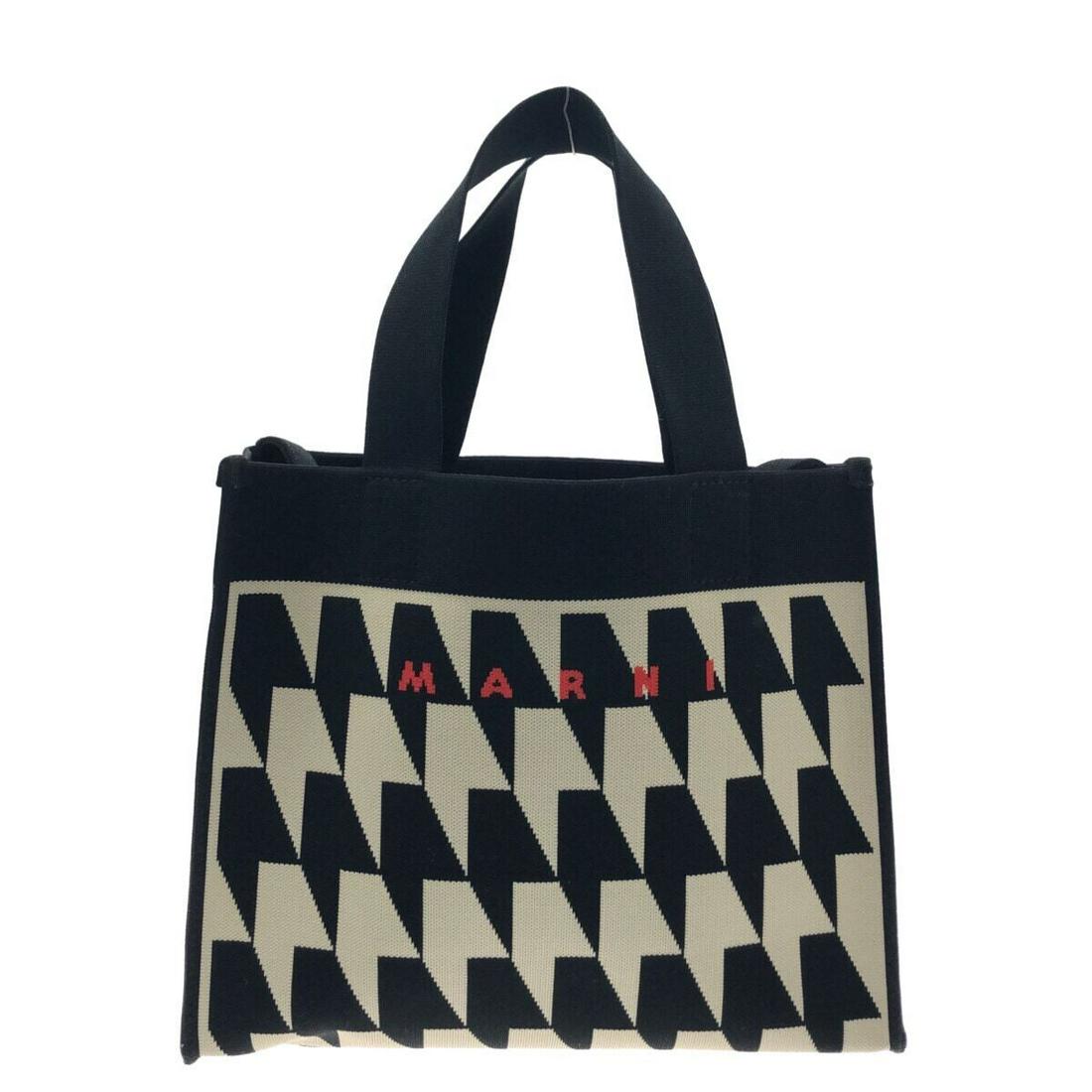 MARNI Small Shopping SHMP0083A2P4556 Black Beige Red Jacquard -: MARNI Small Shopping SHMP0083A2P4556 Black Beige Red Jacquard - Style: Shoulder Bag Exterior Color: Black Beige Red Exterior Material: Jacquard Product Name: Small Shopping Accessories: Dust Bag Type: