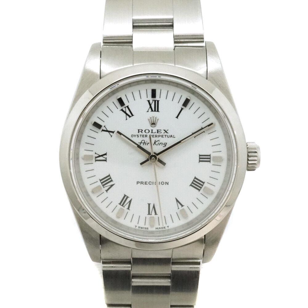 Rolex 14000 Air-King Automatic Stainless Steel Mens Watch Pre-Owned: Rolex 14000 Air-King Automatic Stainless Steel Mens Watch Pre-Owned Type: wristwatch Brand: Rolex Model number: 14000 Product name: Air King Material: Case: Stainless steel Bracelet: Stainless steel D