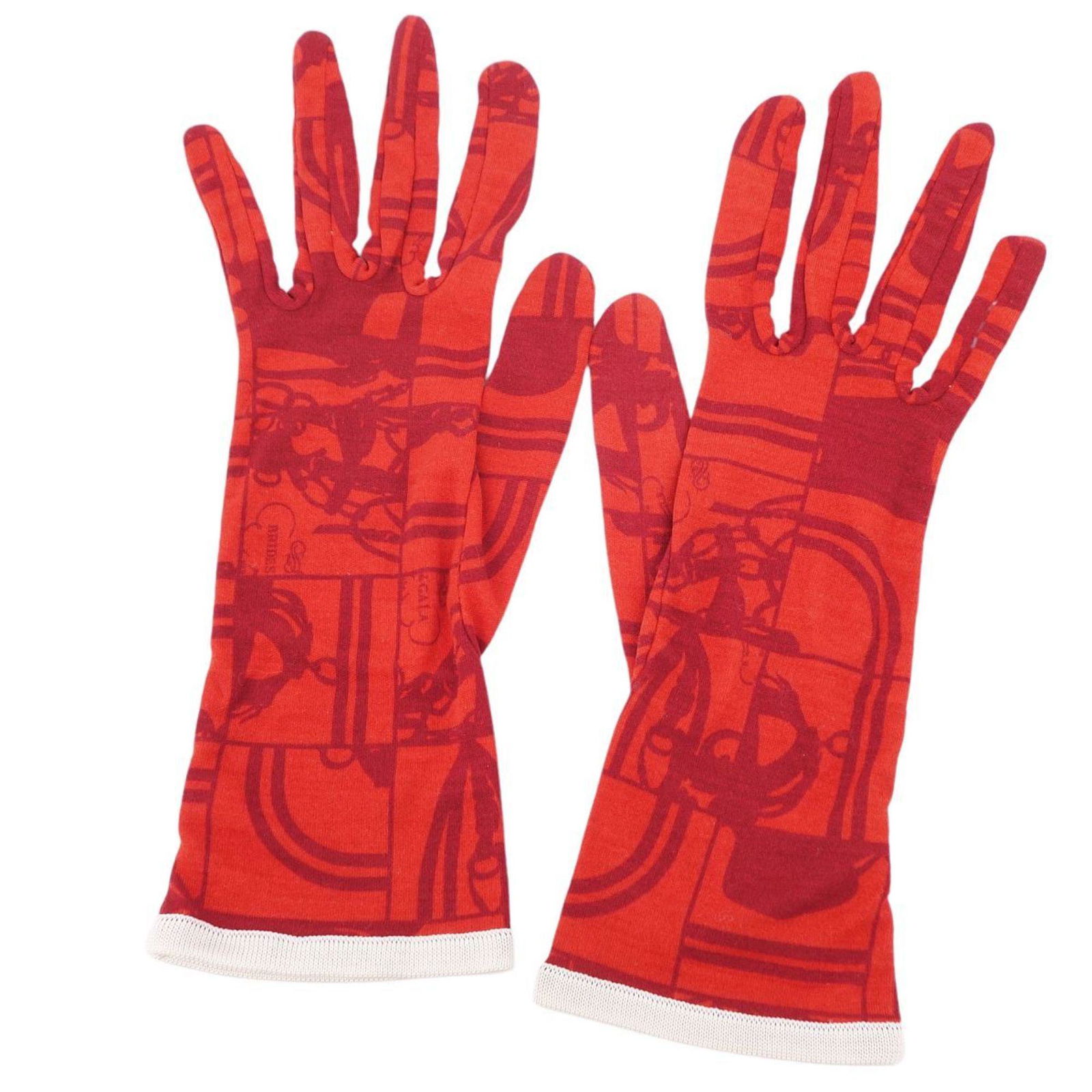 Hermes HERMES Glove Silk Gloves BRIDES de GALA Women's M Red: Hermes HERMES Glove Silk Gloves BRIDES de GALA Women's M Red Brand: Hermes Country of Origin: France Type: Warm gloves Gender: Women Color: Red color Material: Silk100% Silk: 100% Size: M Total Length