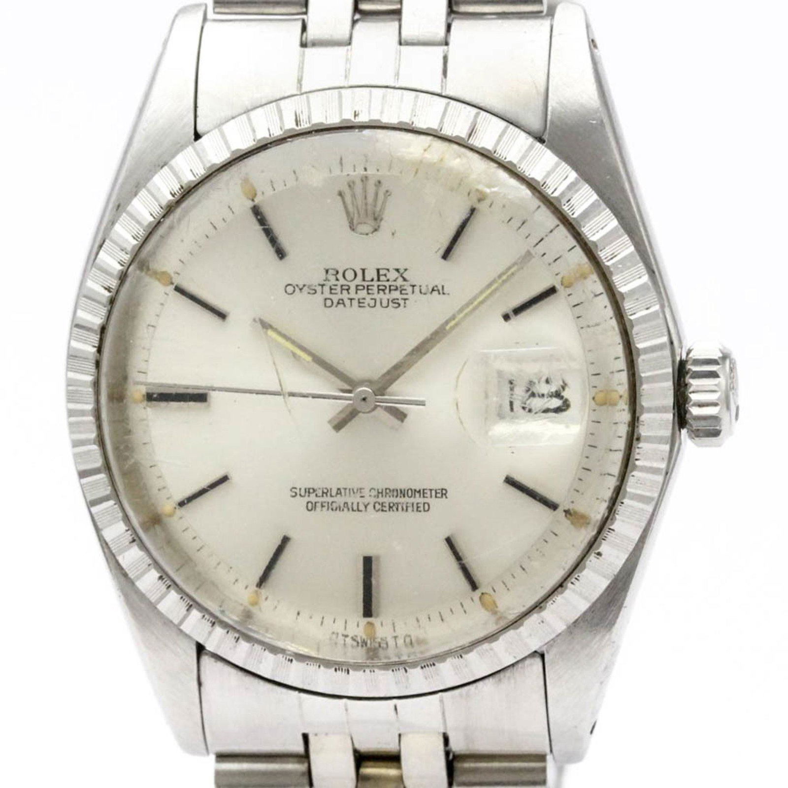 Vintage ROLEX Datejust 1603 Stainless Steel Automatic Mens Watch BF555358: Vintage ROLEX Datejust 1603 Stainless Steel Automatic Mens Watch BF555358 Brand: Rolex Line: Datejust Model: 1603 Style: Dress/Formal Gender: Men Material (Case): Stainless steel Material (Band): Stai