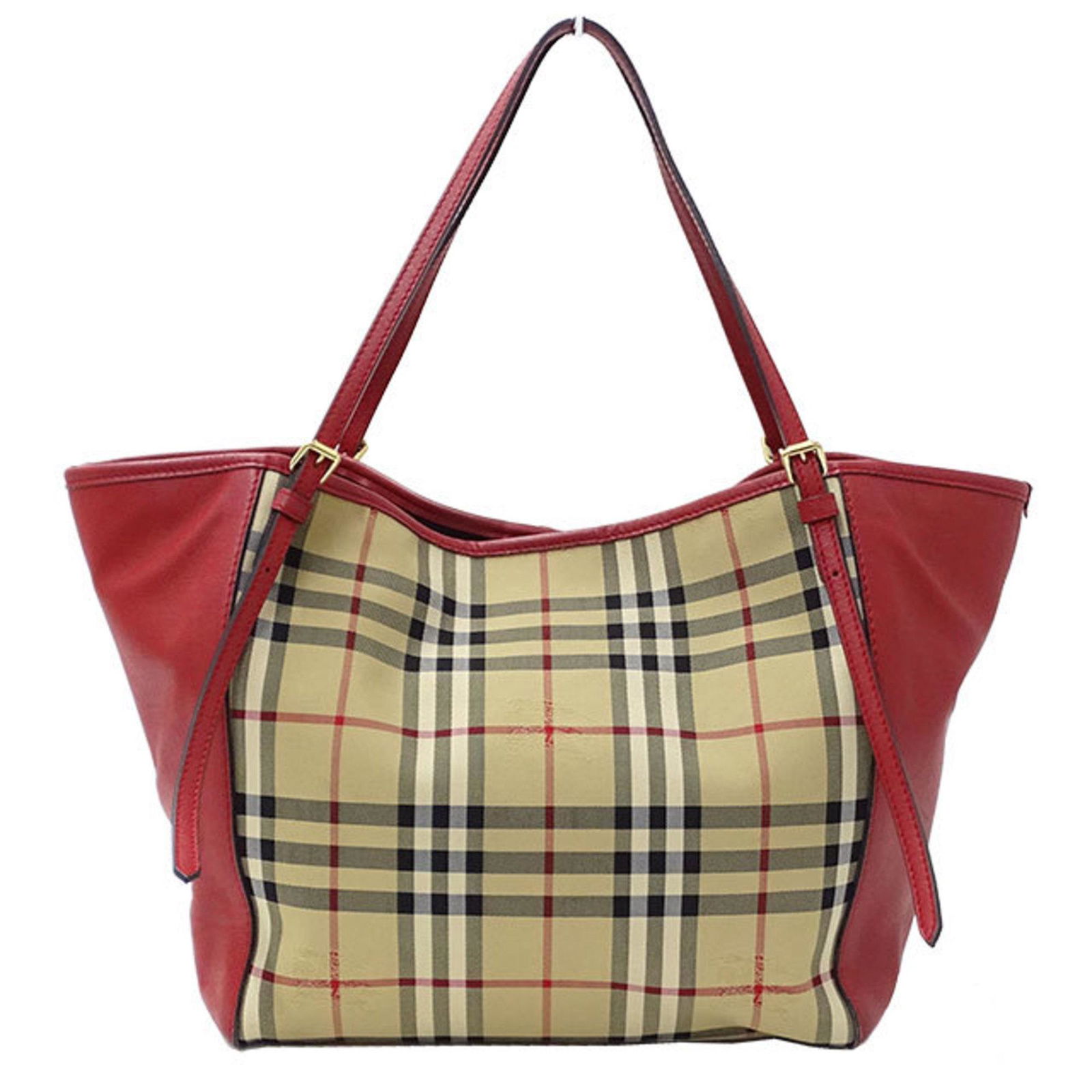 Burberry BURBERRY bag Lady's tote shoulder canvas beige red checked pattern: Burberry BURBERRY bag Lady's tote shoulder canvas beige red checked pattern Brand: Burberry Country of Origin: Italy Type: Shoulder bag Tote bag Material: Canvas Canvas: Color: Beige Red color Gender: