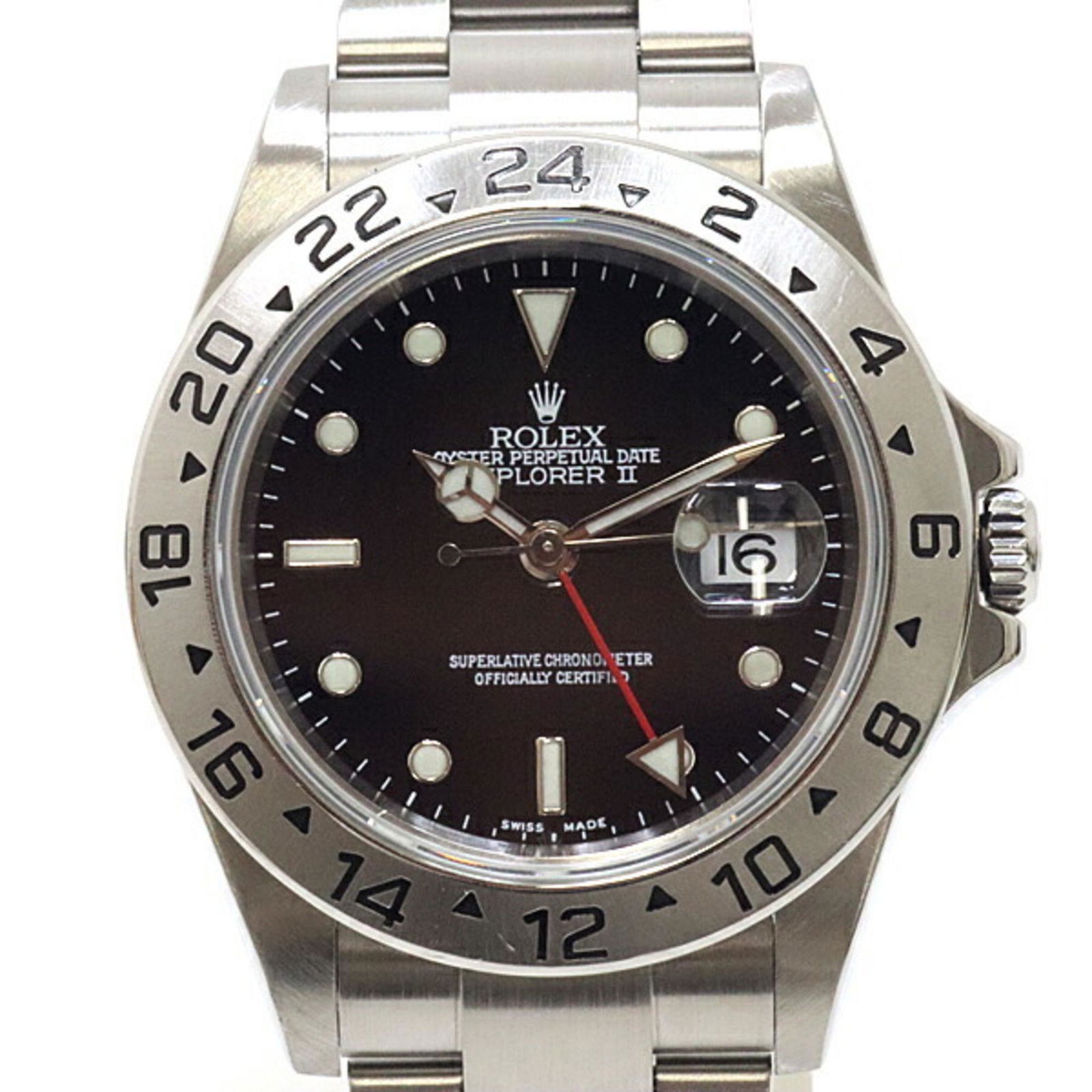 ROLEX Rolex men's watch Explorer 2 16570 F number (made in 2004) black dial: ROLEX Rolex men's watch Explorer 2 16570 F number (made in 2004) black dial Brand: Rolex Line: Explorer II Type: Wristwatch Gender: Men Material (Case): Stainless steel Material (Band): Stainless stee