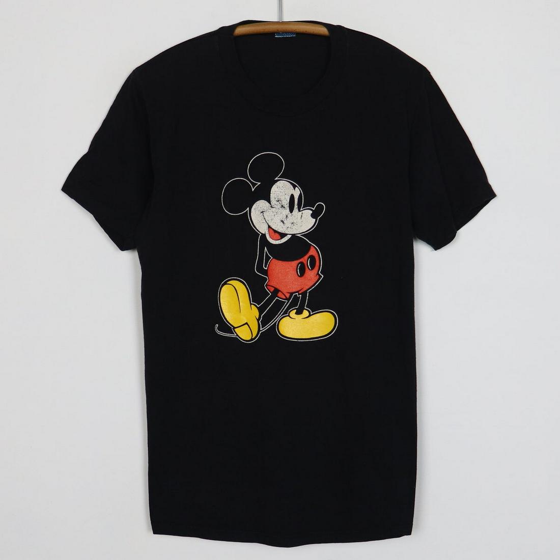 1980s Mickey Mouse Disney Shirt: 1980s Mickey Mouse Disney Shirt Original 1980s Mickey Mouse Disney Shirt. This is a true vintage shirt, not a modern reproduction. Sizes vary so please use measurements for best idea on fit. No back g