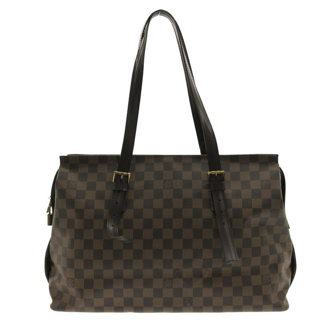 LOUIS VUITTON Chelsea N51119 Ebene Damier TH2047 Shoulder Bag Damier Canvas: LOUIS VUITTON Chelsea N51119 Ebene Damier TH2047 Shoulder Bag Damier Canvas Style: Shoulder Bag Exterior Color: Ebene Exterior Material: Damier Canvas Product Name: Chelsea Date Code/Stamp: TH2047 Lin