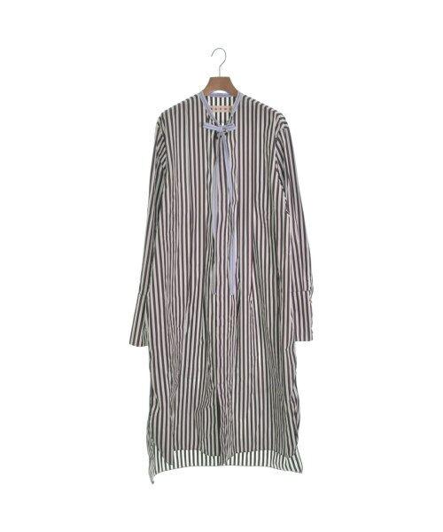 MARNI Shirt Dress WhitexBrown(Stripe Pattern) 36(Approx. XS): MARNI Shirt Dress WhitexBrown(Stripe Pattern) 36(Approx. XS) Style: Shirt Dress Color: WhitexBrown(Stripe Pattern) Size: 36(Approx. XS) "Size (WomenS): 36 (XS rank)" Size Type: Regular Type: Shirt dre
