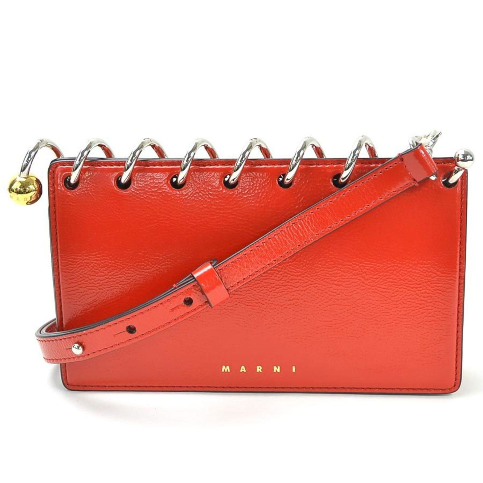 Marni Shoulder Bag Clutch 2way Red Patent Leather Ladies: Marni Shoulder Bag Clutch 2way Red Patent Leather Ladies Brand: Marni Country of Origin: Italy Type: Clutch bag Shoulder bag Material: Patent leather Patent leather: Color: Red color Closure: Magnet G