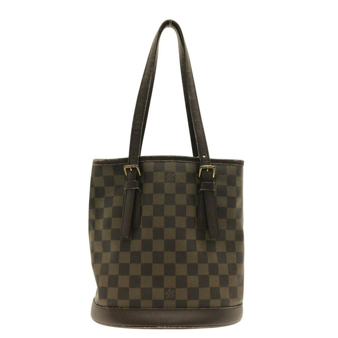 LOUIS VUITTON Marais N42240 Ebene Damier FL2007 Shoulder Bag Damier Canvas: LOUIS VUITTON Marais N42240 Ebene Damier FL2007 Shoulder Bag Damier Canvas Style: Shoulder Bag Exterior Color: Ebene Exterior Material: Damier Canvas Product Name: Marais Date Code/Stamp: FL2007 Line: