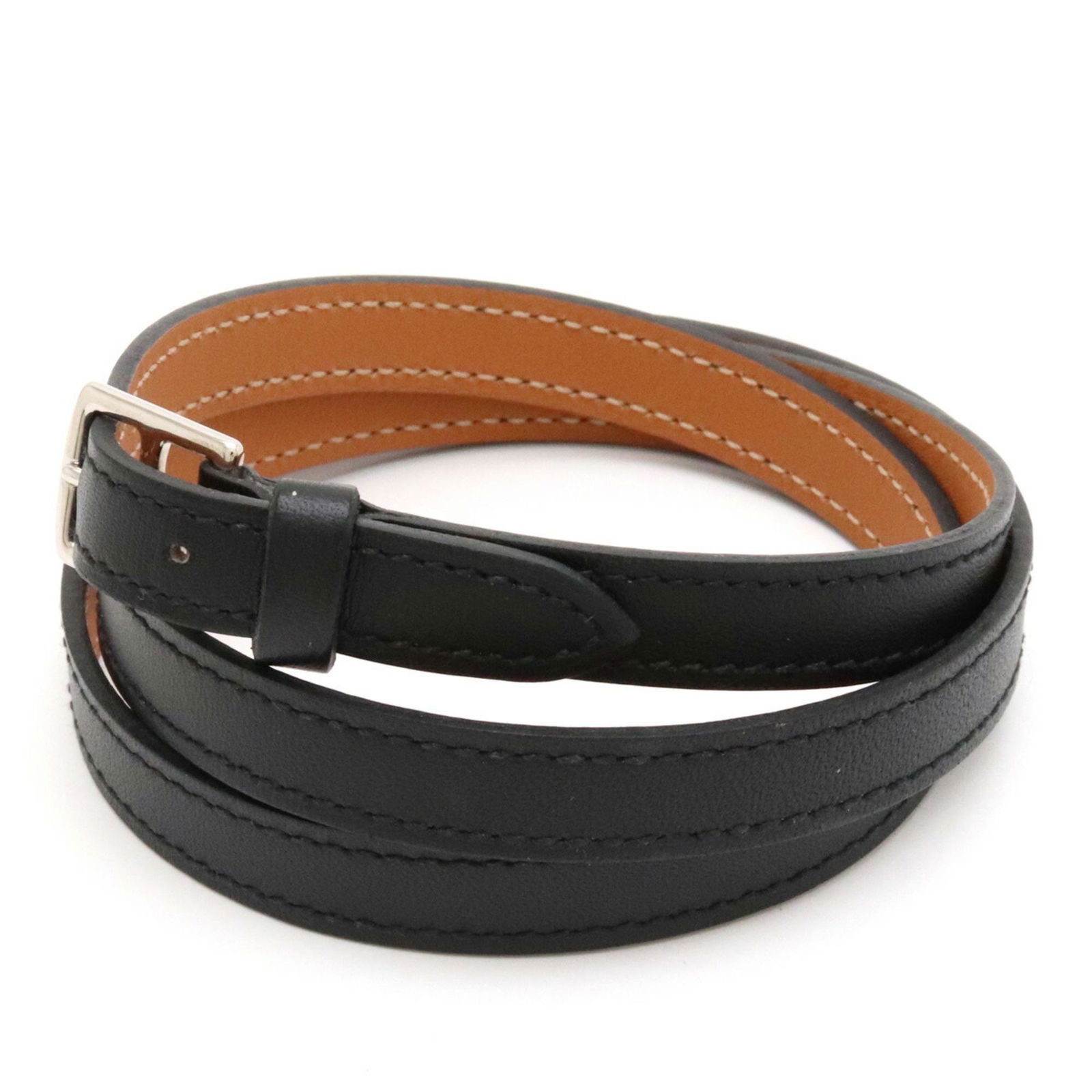 HERMES Hermes Etriviere belt motif bracelet bangle leather black XS size #O stamp: HERMES Hermes Etriviere belt motif bracelet bangle leather black XS size #O stamp Brand: Hermes Type: Charm bracelet Gender: Women Men Unisex Material: Leather Color: Black Total Length: 70cm / 27.55