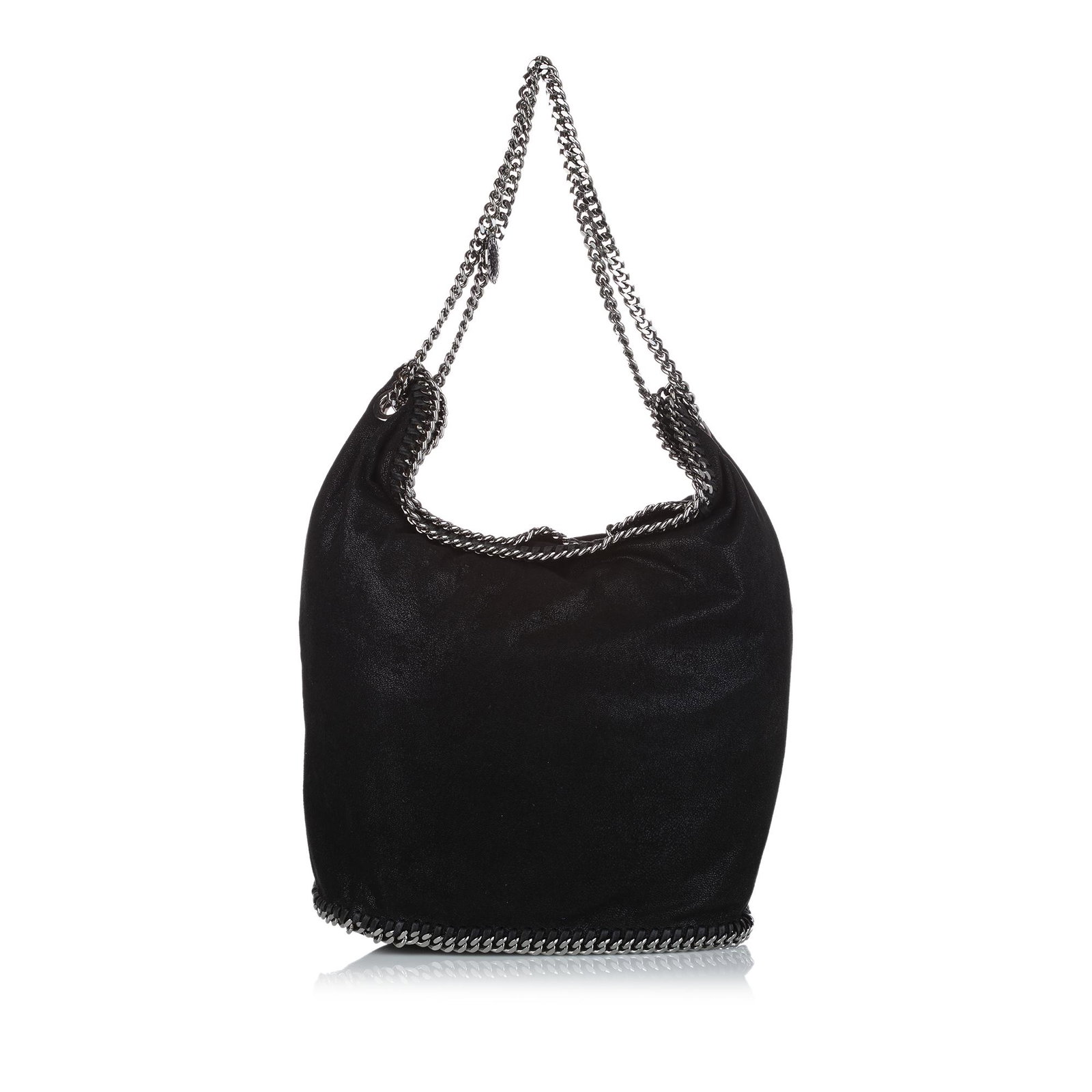Stella McCartney Shaggy Deer Big Falabella Bucket Bag: Stella McCartney Shaggy Deer Big Falabella Bucket Bag The Falabella shoulder bag features a faux leather body silver-tone chain straps a top zip closure and an interior zip pocket. Brand: Stella McCar