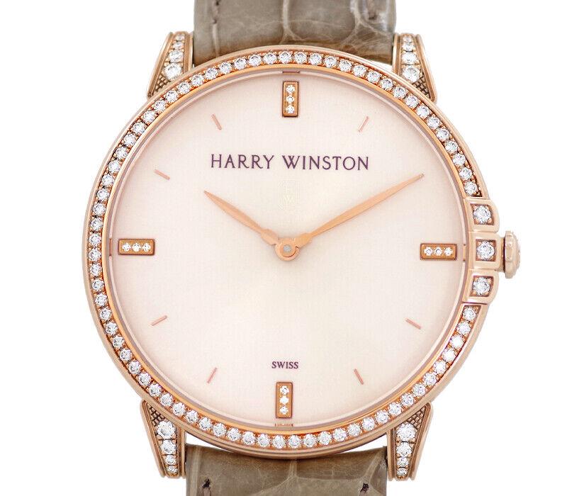 Harry Winston Midnight 12P Diamond Bezel K18PG Mens Watch Pre-Owned: Harry Winston Midnight 12P Diamond Bezel K18PG Mens Watch Pre-Owned Type: wristwatch Brand: Harry Winston Model Number: MIDQHM39RR002 Material/Color: K18PG (18K Rose Gold) Dial: Pink dial with 12P dia
