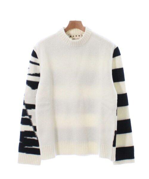 MARNI Knitwear/Sweaters WhitexBlack(Border) 48(about L): MARNI Knitwear/Sweaters WhitexBlack(Border) 48(about L) Size: 48(Approx. L) Style: Pullover Size Type: Regular Type: Knit sweater Color: WhitexBlack(Border) Neckline: Crew Neck Vintage: No Fit: Regula
