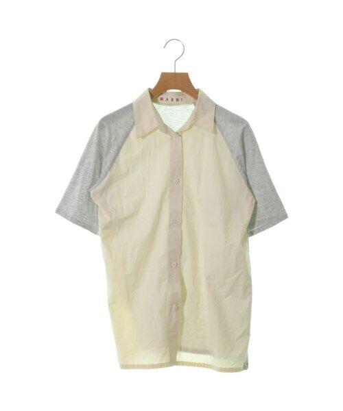 MARNI Casual Shirt IvoryxGray 38(Approx. S): MARNI Casual Shirt IvoryxGray 38(Approx. S) Color: IvoryxGray "Size (WomenS): 38 (S rank)" Size Type: Regular Type: casual shirt B: Reasonable Wear and Tear The BIDHAUS Guarantee: All items in this au