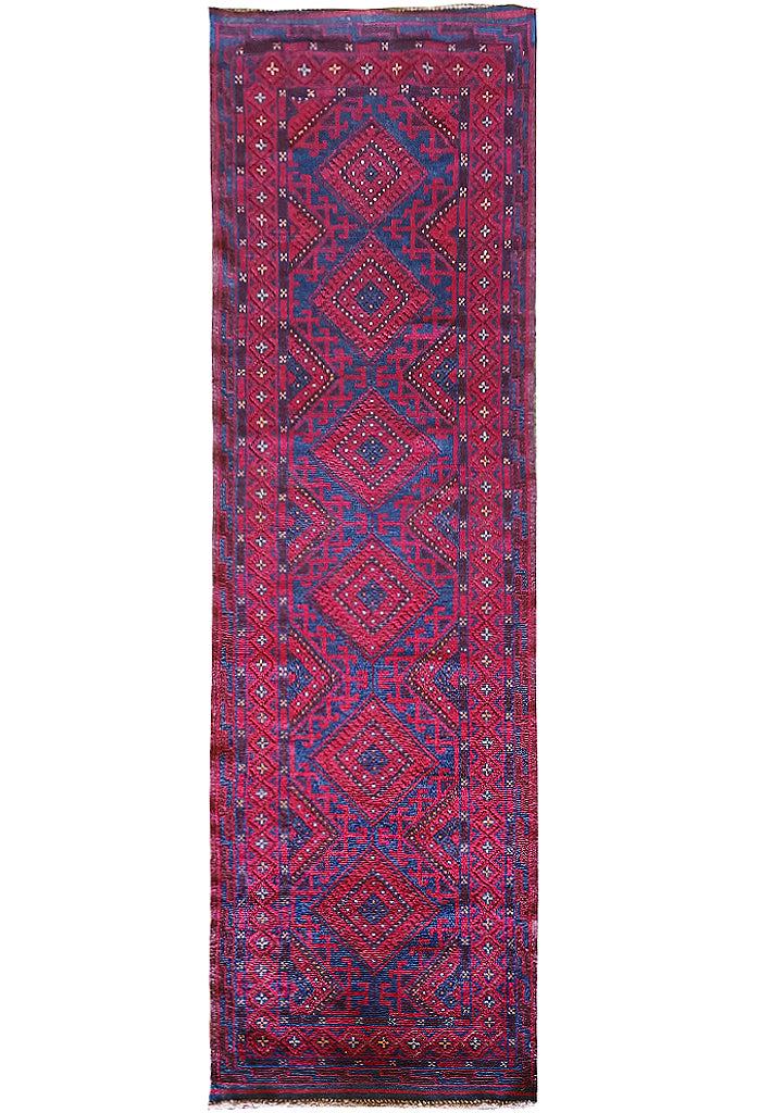 2 x 9 Narrow Afghan Wool Tribal Premeteve Runner: 2 x 9 Narrow Afghan Wool Tribal Premeteve Runner Free continental US Shipping Size in Feet: Width: 2.4 x Length: 9 Size in Inches: Width: 28 in x Length: 108 in Rug Type: Area Rug Colors: Red Blue Wea