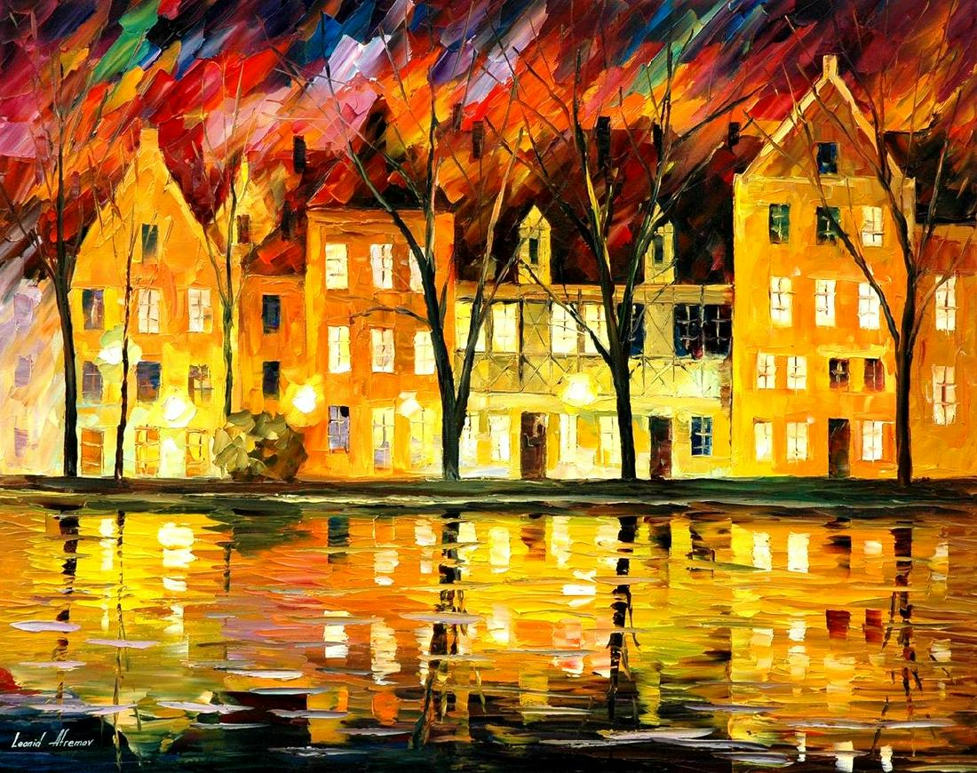 Autumn In Germany - Limited Edition 1/25 by Leonid Afremov: Autumn In Germany - Limited Edition 1/25 by Leonid AfremovThis is a limited edition giclee hand-painted by Leonid Afremov. This is the first giclee of a small edition of 25 paintings. The rest of the