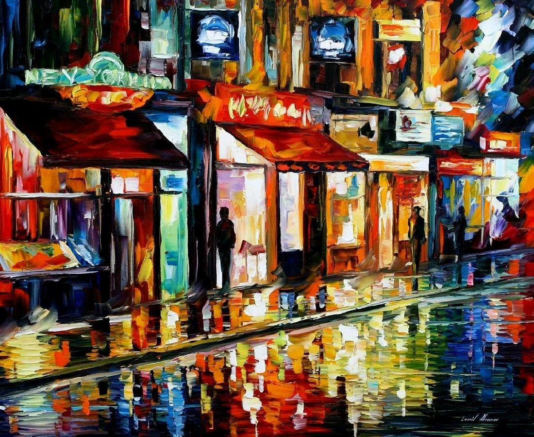Old Pub - Limited Edition 1/25 by Leonid Afremov: Old Pub - Limited Edition 1/25 by Leonid AfremovThis is a limited edition giclee hand-painted by Leonid Afremov. This is the first giclee of a small edition of 25 paintings. The rest of the edition is