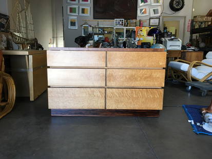 Eliel Saarinen Inspired Streamline Moderne 6-Drawer Dresser: Eliel Saarinen Inspired Streamline Moderne 6-Drawer Dresser Dimensions: Height: 33 in (83.82 cm)Width: 54 in (137.16 cm)Depth: 19 in (48.26 cm) Style: Streamlined Moderne (Of the Period) Materials and