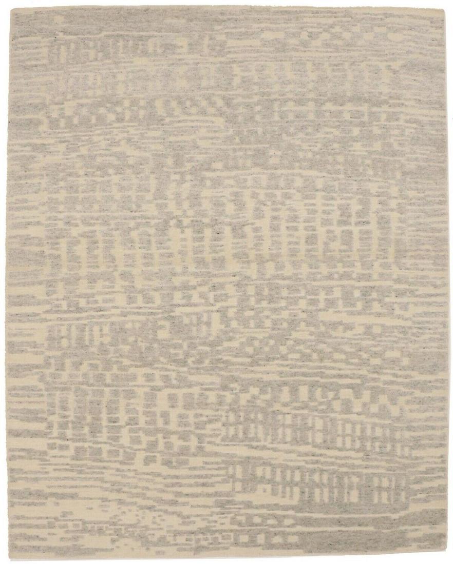 Modern Oriental Rug Cream Greige 8X10 Abstract Design High Low Relief Carpet: Modern Oriental Rug Cream Greige 8X10 Abstract Design High Low Relief Carpet Free continental US Shipping Type: Area Rug Size: 8"0" X 10"0" Ft Color: Cream Production Technique: Knotted Material: Wool