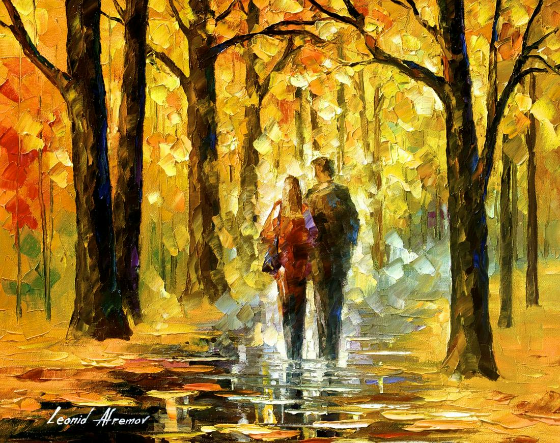 Happy Couple - Limited Edition 1/25 by Leonid Afremov: Happy Couple - Limited Edition 1/25 by Leonid AfremovThis is a limited edition giclee hand-painted by Leonid Afremov. This is the first giclee of a small edition of 25 paintings. The rest of the editi