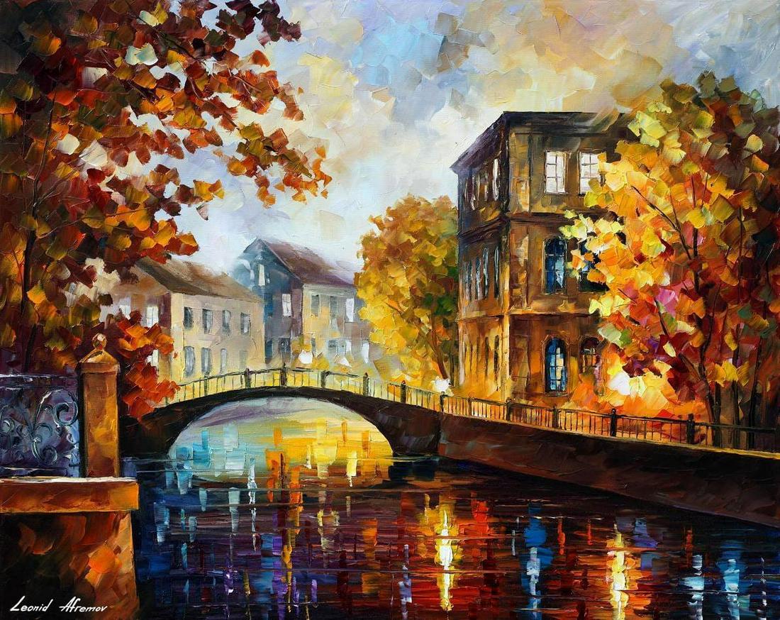 The River Of My Memories - Limited Edition 1/25 by Leonid Afremov: The River Of My Memories - Limited Edition 1/25 by Leonid AfremovThis is a limited edition giclee hand-painted by Leonid Afremov. This is the first giclee of a small edition of 25 paintings. The rest