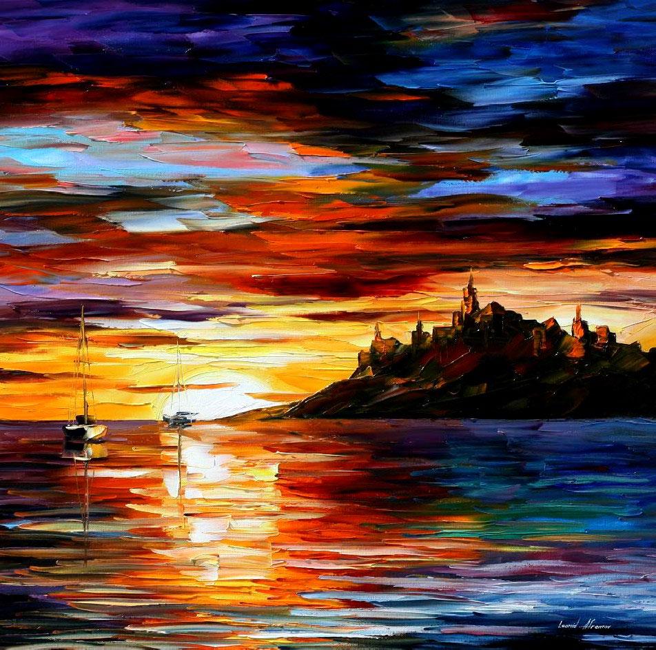 The Coast Of Normandy - Limited Edition 1/25 by Leonid Afremov: The Coast Of Normandy - Limited Edition 1/25 by Leonid AfremovThis is a limited edition giclee hand-painted by Leonid Afremov. This is the first giclee of a small edition of 25 paintings. The rest of