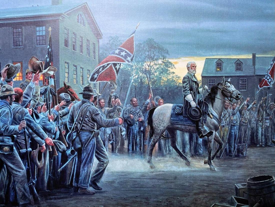 Mort Kunstler Twilight in Gettysburg Civil War Print Custom Gallery Framed: Mort Kunstler Twilight in Gettysburg Civil War Print Custom Gallery Framed Features: Framed Matted Region Of Origin: New York USA Item Width: 18 in Production Technique: Off Set Lithograph Item Length