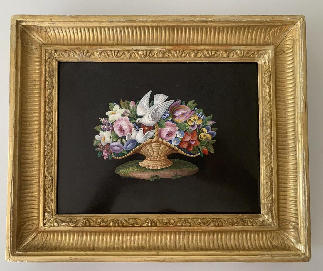 Italian 19 Century Micromosaic Panel Collection Of Gianni Versace