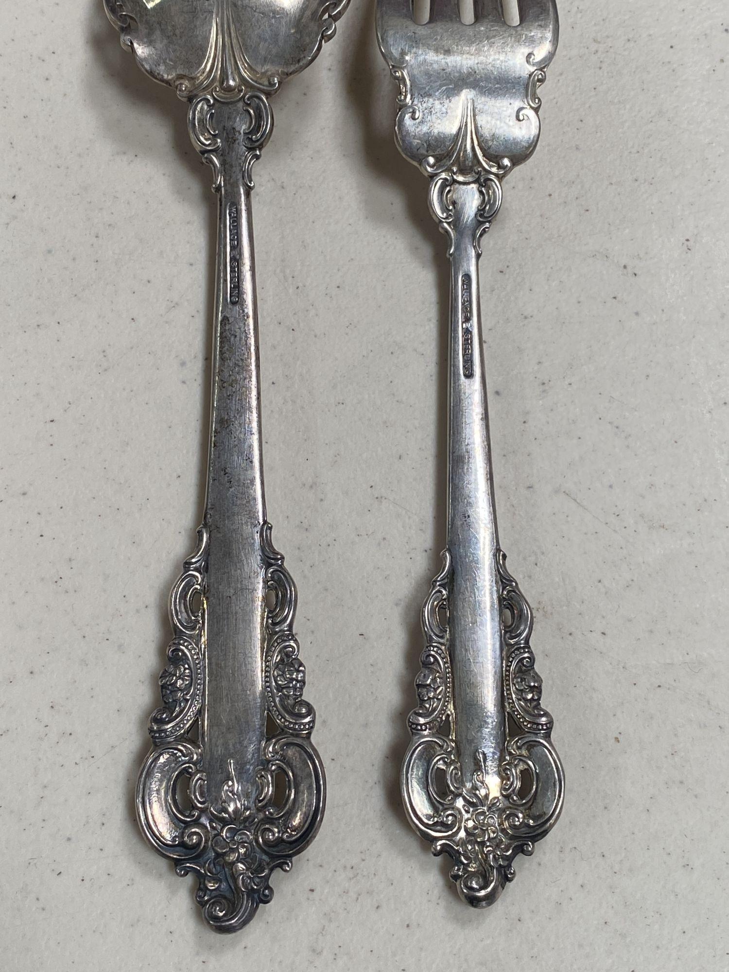 Set of 12 Wallace Grande Baroque Sterling Silver Flatware with Orignal Canteen: Set of 12 Wallace Grande Baroque Sterling Silver Flatware with Orignal Canteen Creator: Wallace Silversmiths (Manufacturer) Dimensions: Height: 9 in (22.86 cm)Width: 1 in (2.54 cm)Depth: 1 in (2.54 cm