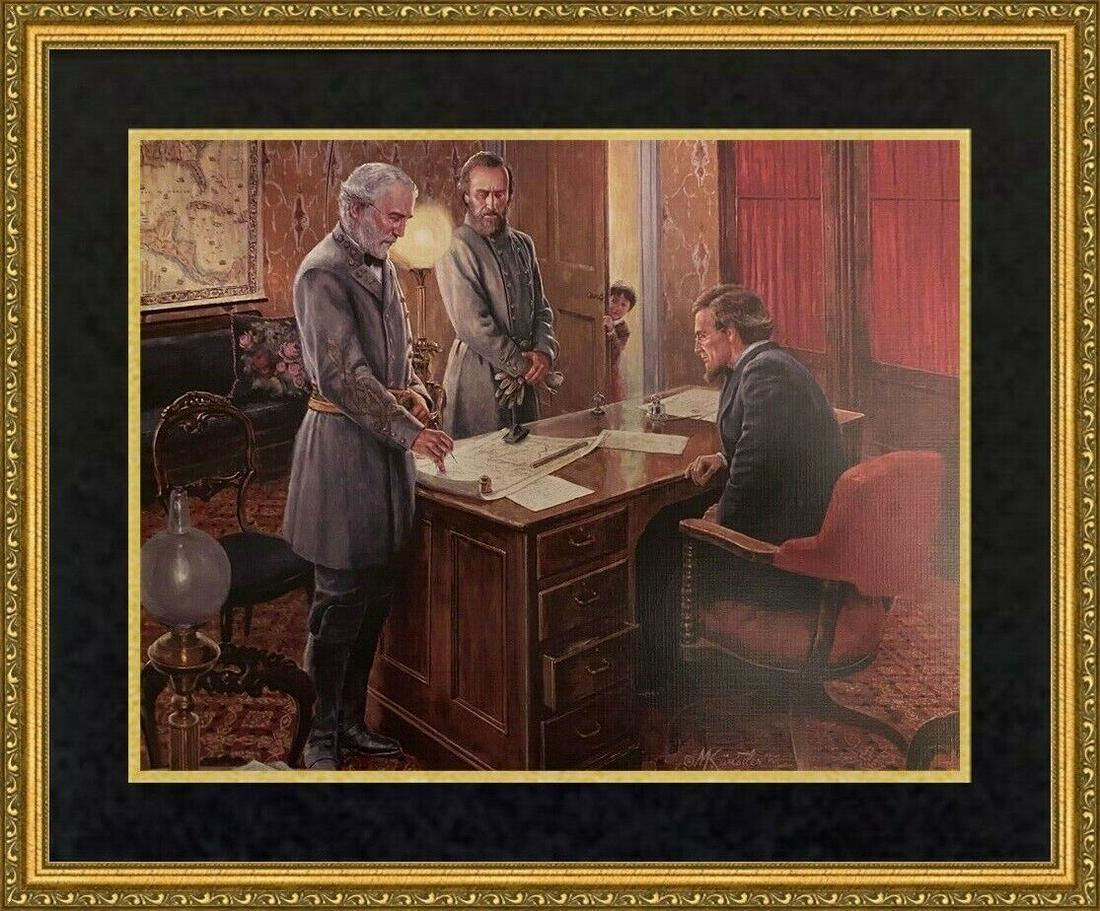 Mort Kunstler White House Strategy Mini Print Custom Framed: Mort Kunstler White House Strategy Mini Print Custom Framed Features: Framed Matted Open Edition Region Of Origin: United States Custom Bundle: No Personalize: No Handmade: No Item Width: 18 in Produc
