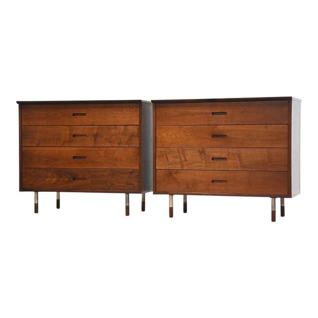 One Walnut Dresser Chest by Founders: One Walnut Dresser Chest by Founders A beautiful mid century modern walnut four drawer dresser chest designed by Jack Cartwright for Founders. This listing is for one chest. 36" wide. 18" deep. 31" ta