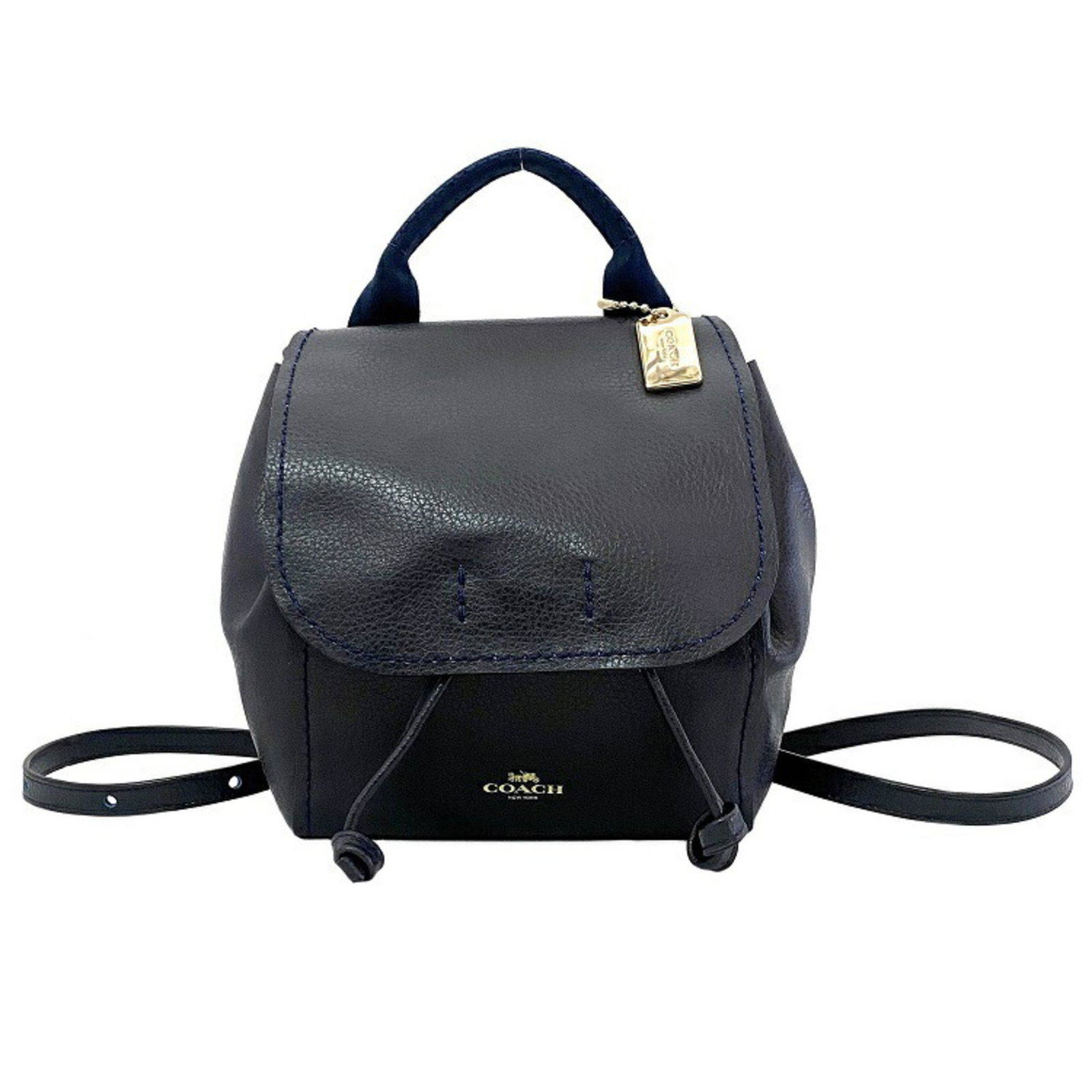 Coach Backpack Navy Derby F59819 Leather COACH Rucksack Flap Shoulder Bag Soft Blue: Coach Backpack Navy Derby F59819 Leather COACH Rucksack Flap Shoulder Bag Soft Blue Brand: Coach Model: f-16002 Type: Backpack Shoulder bag Material: Leather Leather: Color: Navy Gender: Women Size (H