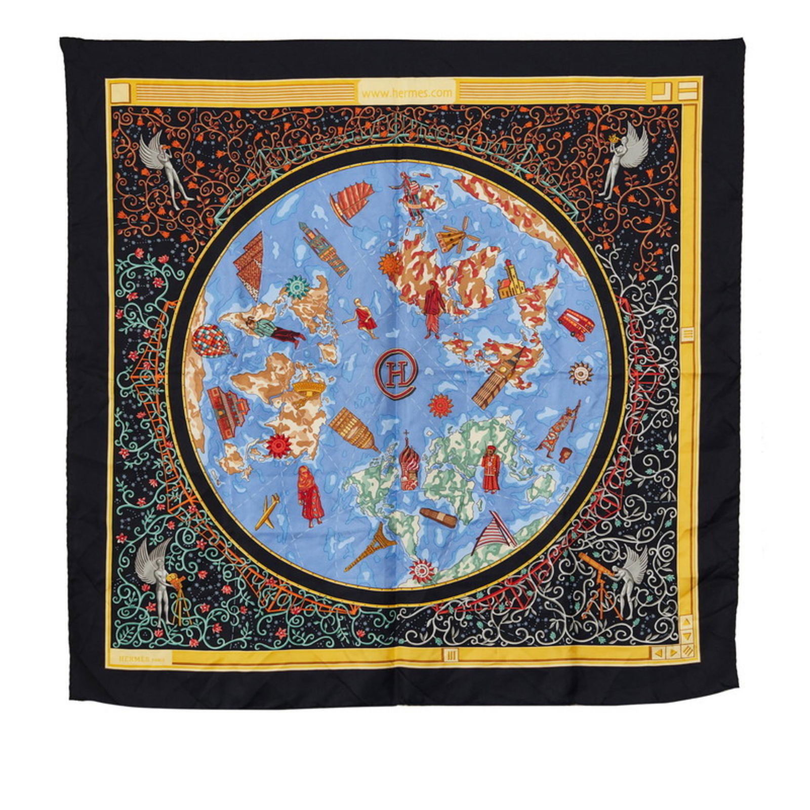 Hermes Carre 90 www.hermes.com Hermes.com Scarf Muffler Black Multicolor Silk Women's HERMES: Hermes Carre 90 www.hermes.com Hermes.com Scarf Muffler Black Multicolor Silk Women's HERMES Brand: Hermes Country of Origin: France Type: Scarf Gender: Women Color: Black Multi-color Material: Silk S