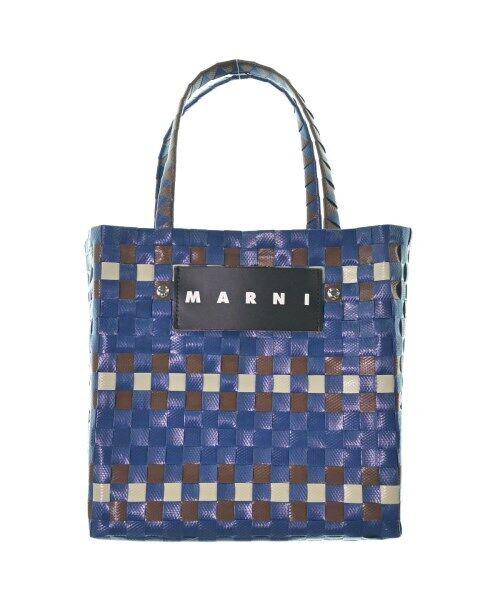 MARNI Tote bag BluexBrownxWhite(Check Pattern): MARNI Tote bag BluexBrownxWhite(Check Pattern) Style: Tote Exterior Color: Multicolor Vintage: No Bag Width: 8 in Bag Height: 9 in Bag Depth: 6 in Handmade: No Type: Tote Bag Color: BluexBrownxWhite(C