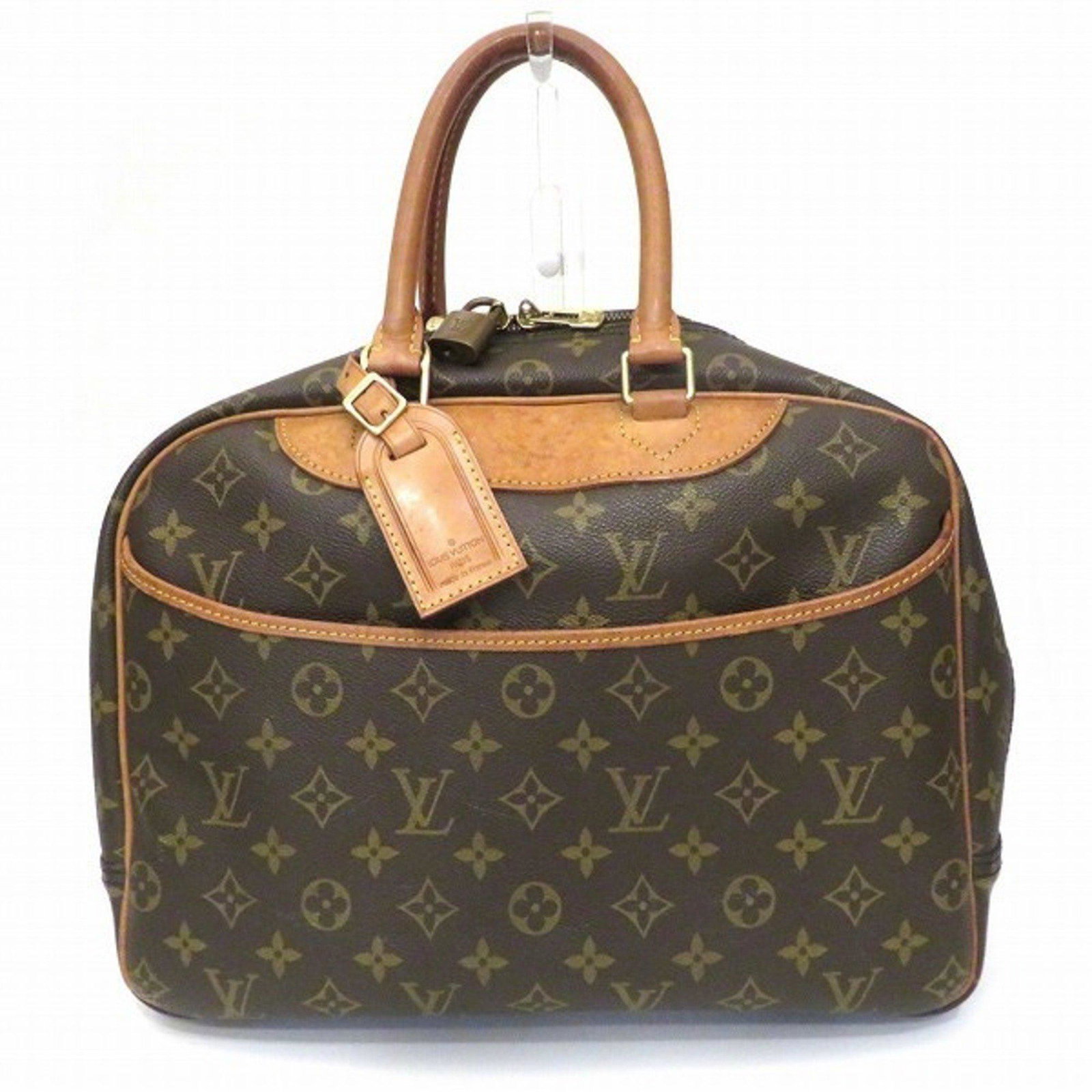 Louis Vuitton Monogram Deauville M47270 Bag Handbag Ladies: Louis Vuitton Monogram Deauville M47270 Bag Handbag Ladies Brand: Louis Vuitton Line: Monogram Type: Handbag Material: Monogram Monogram: Color: Brown Galle Monogram Hardware Color: Gold Closure: Zipp