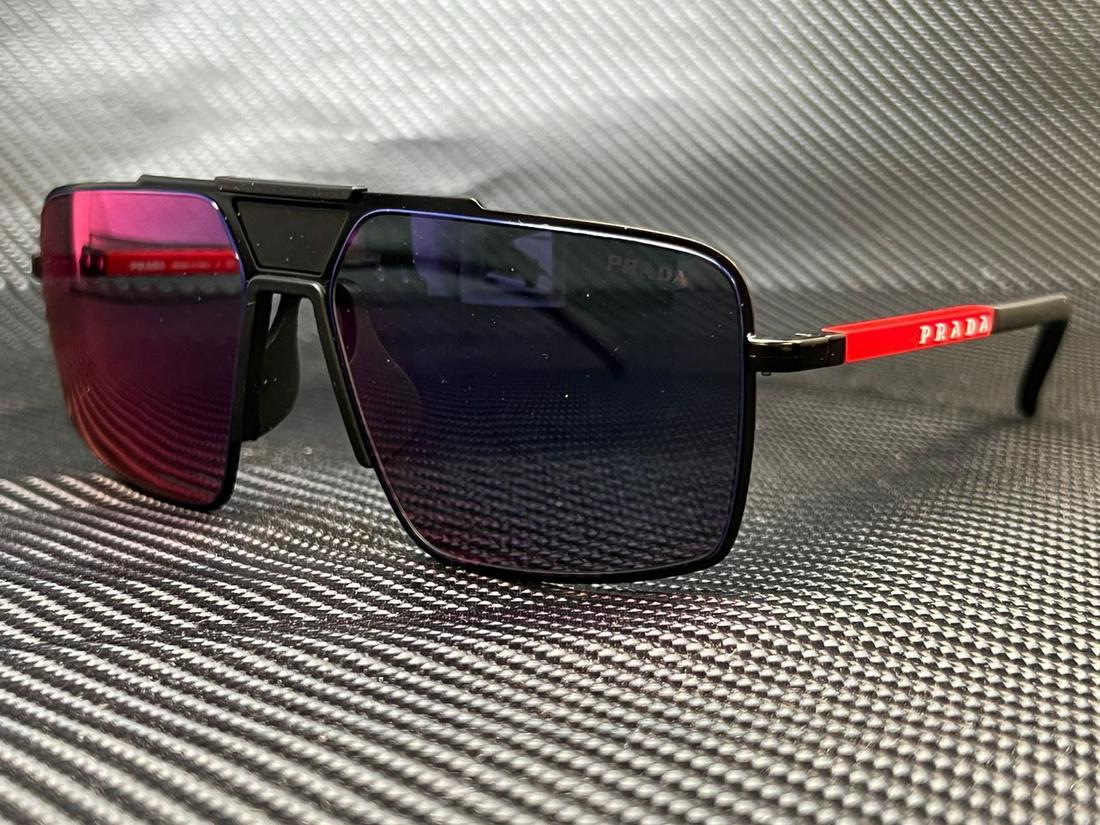 PRADA LINEA ROSSA PS 52XS 1BO01M Matte Black Rectangle Square 59 mm Sunglasses: PRADA LINEA ROSSA PS 52XS 1BO01M Matte Black Rectangle Square 59 mm Sunglasses Frame Color: Black Style: Rectangle Type: Sunglasses New The BIDHAUS Guarantee: All items in this auction are guaranteed 