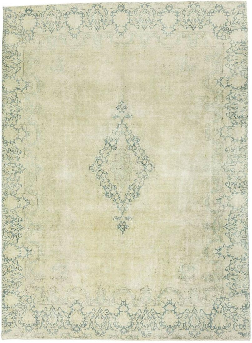 Handmade Large Antique Muted Floral 9X12 Distressed Vintage Oriental Rug Carpet: Handmade Large Antique Muted Floral 9X12 Distressed Vintage Oriental Rug Carpet Free continental US Shipping Type: Area rug Size: 8"9 X 12"1 Color: Beige Production Technique: Knotted Material: Wool T