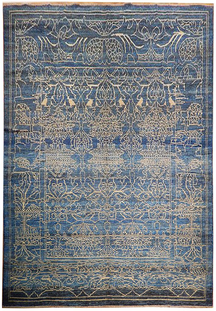 12 x 15 Blue Semi-Antique Oushak Rug: 12 x 15 Blue Semi-Antique Oushak Rug Free continental US Shipping Size in Feet: Width: 12 x Length: 15 Size in Inches: Width:146 in x Length: 178 in Colors: Blue Weave: 100% Handmade Pile: 3/8 Wool St