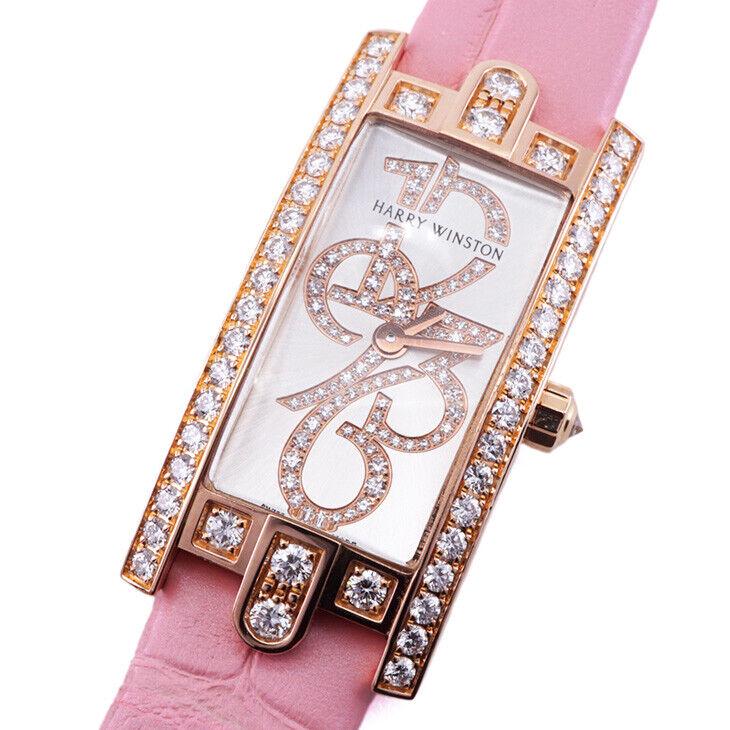 Harry Winston Avenue C Mini Diamond 18KPG Ladies Watch Pre-Owned: Harry Winston Avenue C Mini Diamond 18KPG Ladies Watch Pre-Owned Type: wristwatch Brand Harry Winston Model Avenue C Mini CATEGORY WATCH Model number/Item number AVCQHM15 Material K18 pink gold diamon