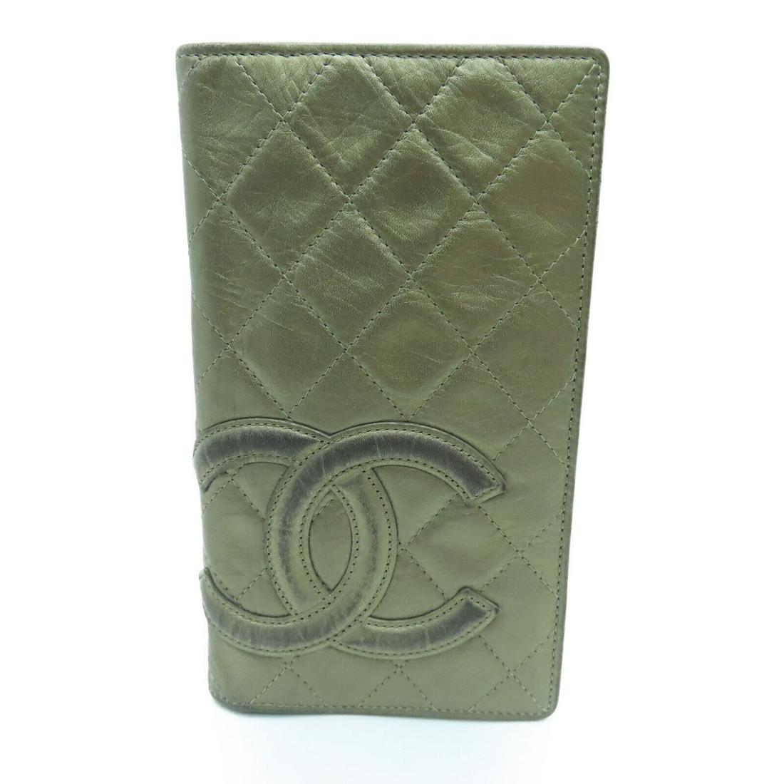 Chanel Quilted CC Cambon Line Long Wallet Calfskin Leather Gold Color: Chanel Quilted CC Cambon Line Long Wallet Calfskin Leather Gold Color Style: Bifold long wallet Material: Calfskin (cowhide) Color: Gold Size Type: Regular Type: Bifold long wallet Frame Color: Gold C