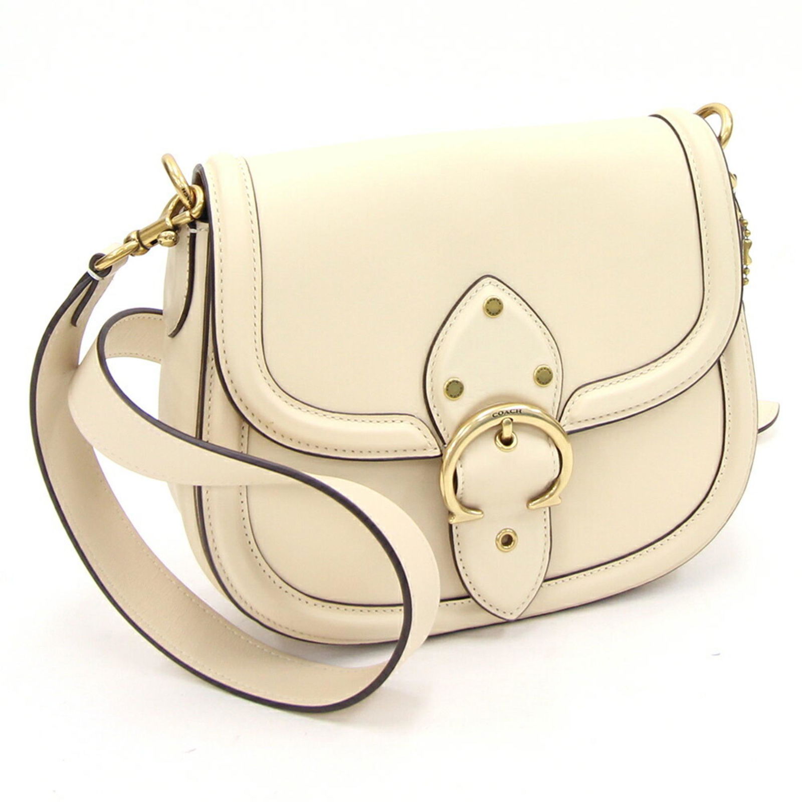 Coach Shoulder Bag Beat Saddle C0749 Ivory Cream Leather Pochette Women's COACH: Coach Shoulder Bag Beat Saddle C0749 Ivory Cream Leather Pochette Women's COACH Brand: Coach Model: C0749 Type: Pochette Saddle bag Shoulder bag Material: Leather Leather: Color: Ivory Inner Pocket: Z