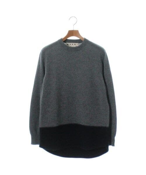 MARNI Knitwear/Sweater GrayxNavy 44(Approx. S): MARNI Knitwear/Sweater GrayxNavy 44(Approx. S) Style: Pullover Color: GrayxNavy Size: 44(Approx. S) "Size (Men's): 44 (S rank) Size Type: Regular Type: Knit sweater Vintage: No Fit: Regular Neckline: